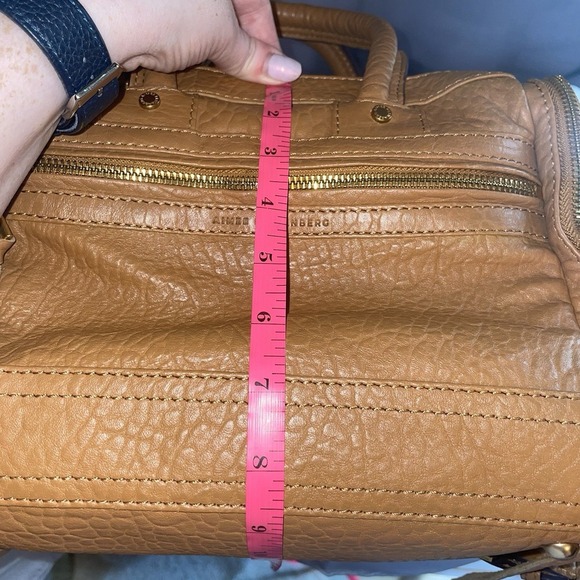 Aimee Kestenberg Car-Go Satchel Purse Handbag Shoulder Crossbody Bag Brown Zip - Picture 13 of 16